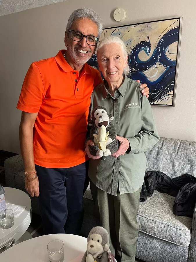 Bawa Jain and Jane Goodall